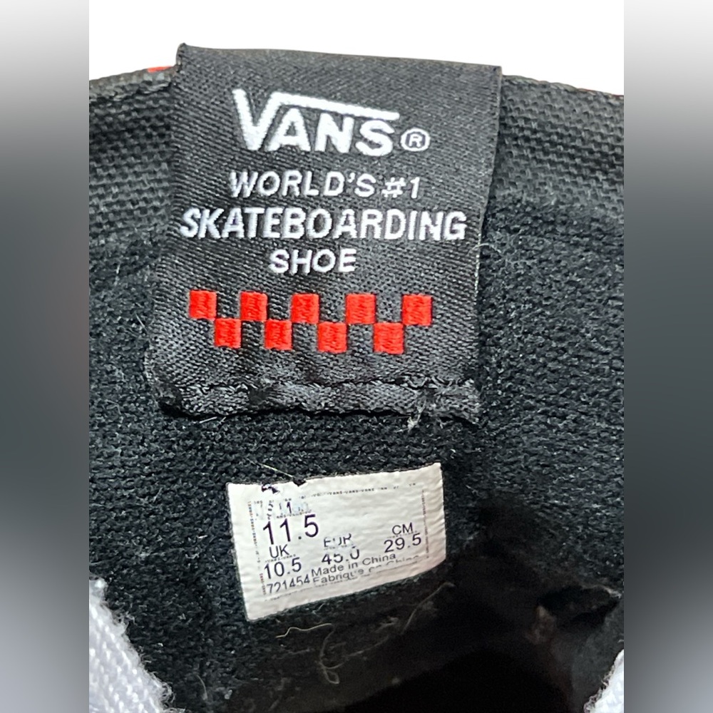 🟡Vans Men’s Thrasher x Skate Sk8-Hi 'Allover Thrasher Logo Shoes Size 11.5 - Picture 7 of 12